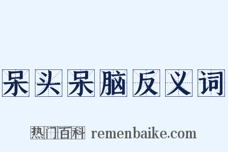 呆头呆脑反义词是什么意思的图片